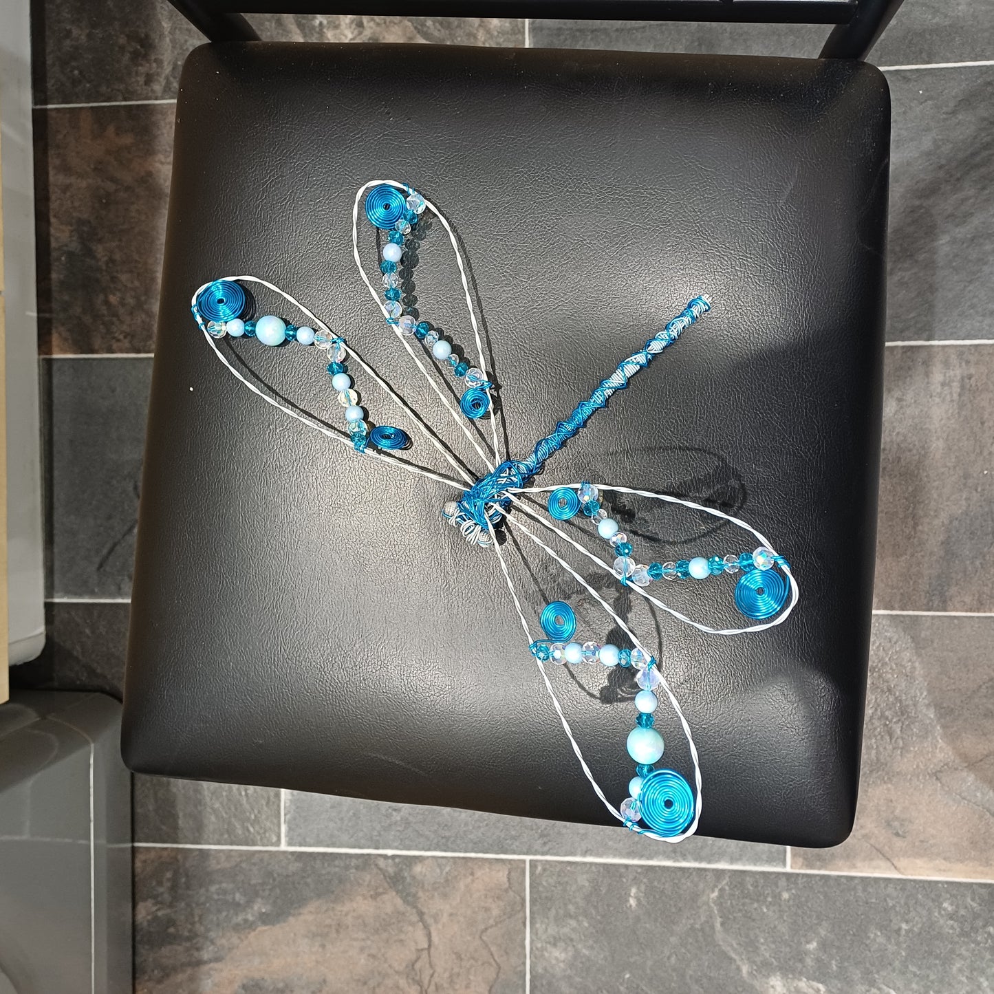 Dragonfly Blue and white